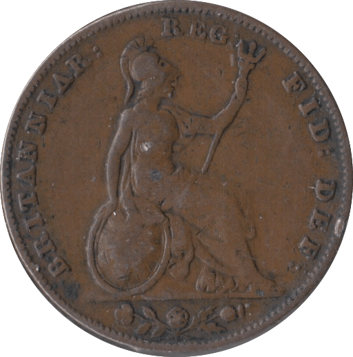 1845 FARTHING ( FINE ) - Farthing - Cambridgeshire Coins