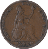 1845 FARTHING ( FINE ) - Farthing - Cambridgeshire Coins