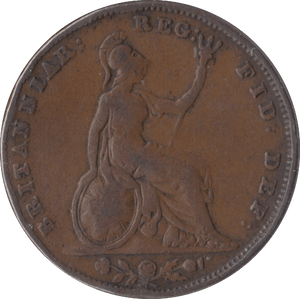 1845 FARTHING ( FINE ) - Farthing - Cambridgeshire Coins