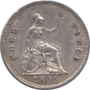 1845 FOURPENCE ( EF ) - Fourpence - Cambridgeshire Coins