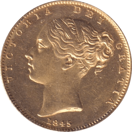 1845 GOLD SOVEREIGN ( AUNC ) - SOVEREIGN - Cambridgeshire Coins