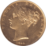 1845 GOLD SOVEREIGN ( AUNC ) - SOVEREIGN - Cambridgeshire Coins