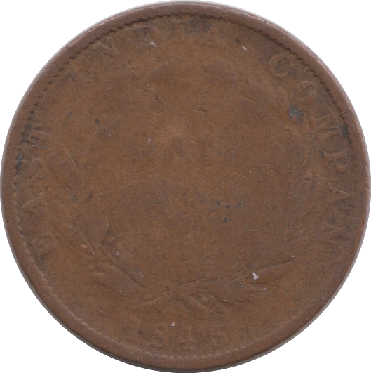 1845 HALF ANNA INDIA - WORLD COINS - Cambridgeshire Coins