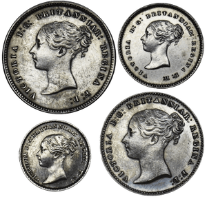 1845 MAUNDY SET VICTORIA - Maundy Set - Cambridgeshire Coins