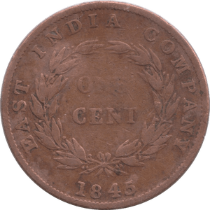 1845 ONE CENT STRAIT SETTLEMENTS - WORLD COINS - Cambridgeshire Coins