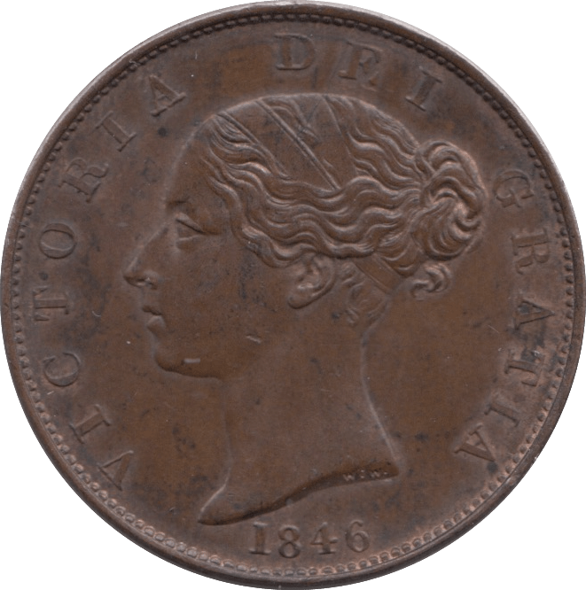 1846 HALFPENNY ( UNC ) - Halfpenny - Cambridgeshire Coins