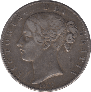 1847 CROWN ( VF ) STAR STOP - CROWN - Cambridgeshire Coins