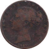 1847 FARTHING ( NF ) - FARTHING - Cambridgeshire Coins