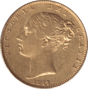 1847 GOLD SOVEREIGN ( GVF ) 1 - SOVEREIGN - Cambridgeshire Coins