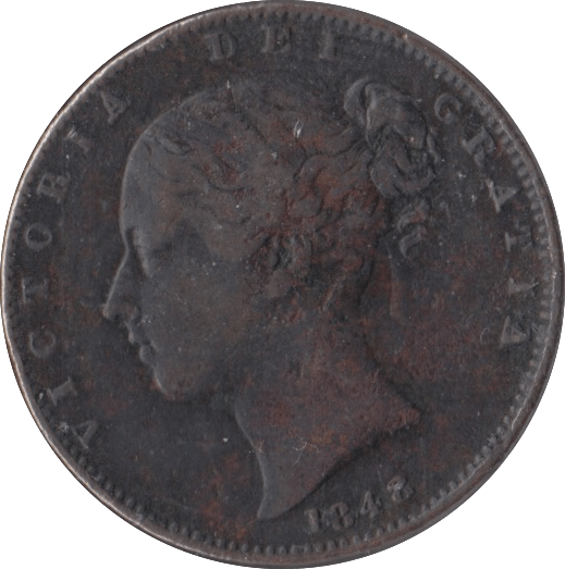 1848 FARTHING ( GVF ) - Farthing - Cambridgeshire Coins