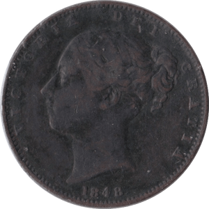 1848 FARTHING ( VF ) - Farthing - Cambridgeshire Coins