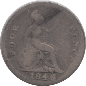 1848 FOURPENCE ( FAIR ) - Fourpence - Cambridgeshire Coins