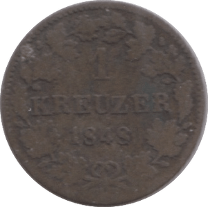 1848 ONE KREUZER AUSTRIA - WORLD COINS - Cambridgeshire Coins