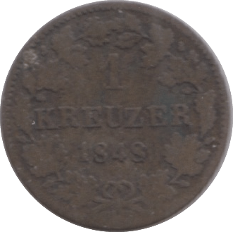 1848 ONE KREUZER AUSTRIA - WORLD COINS - Cambridgeshire Coins