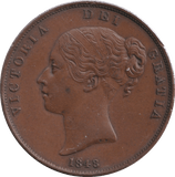 1848 PENNY ( AUNC ) - PENNY - Cambridgeshire Coins