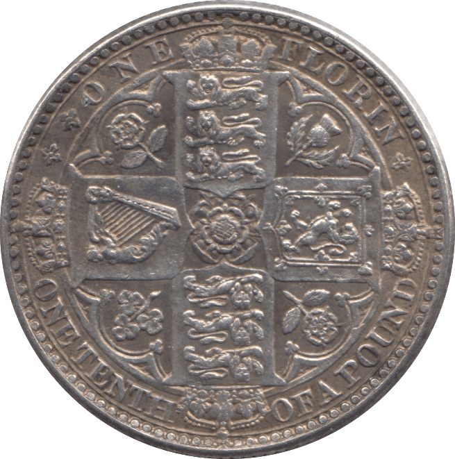 1849 FLORIN ( EF ) - FLORIN - Cambridgeshire Coins