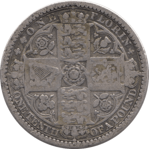 1849 FLORIN ( FINE ) - FLORIN - Cambridgeshire Coins