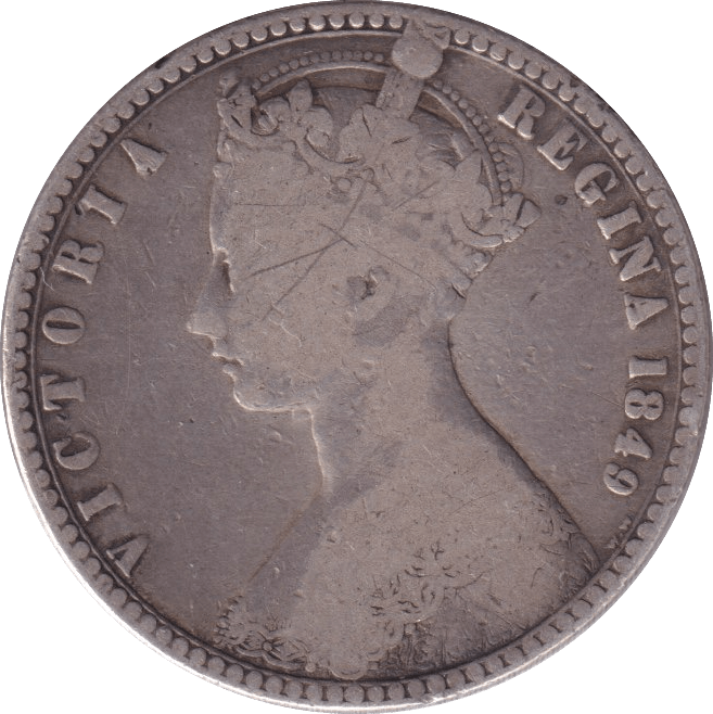 1849 FLORIN ( FINE ) - FLORIN - Cambridgeshire Coins