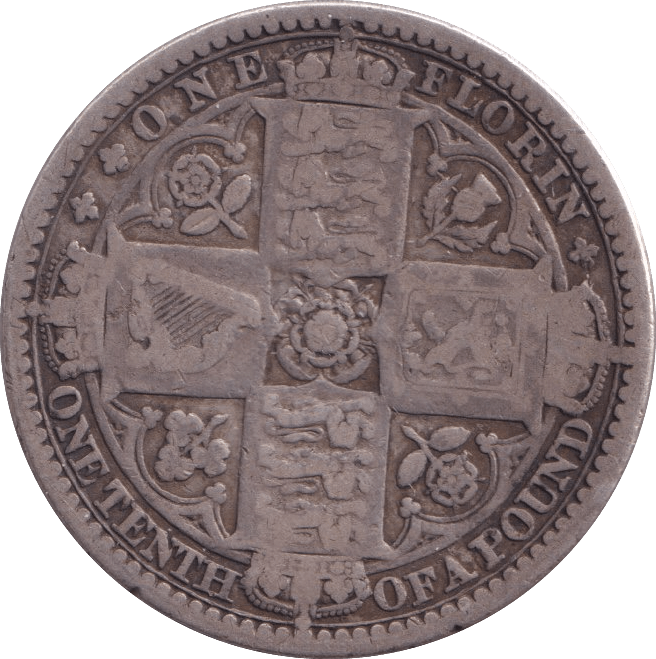 1849 FLORIN ( FINE ) - FLORIN - Cambridgeshire Coins