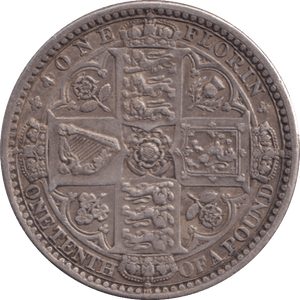 1849 FLORIN ( GVF ) - FLORIN - Cambridgeshire Coins