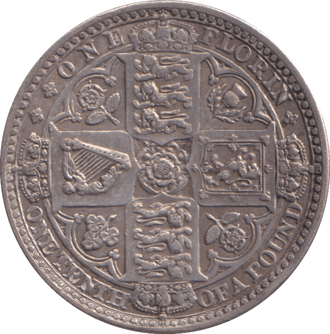 1849 FLORIN ( GVF ) - FLORIN - Cambridgeshire Coins