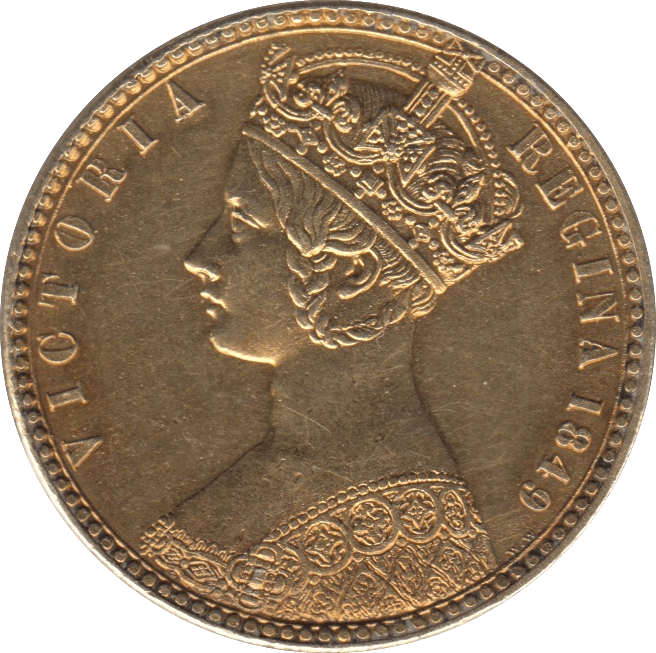 1849 FLORIN ( UNC ) GOLD GILTED - FLORIN - Cambridgeshire Coins