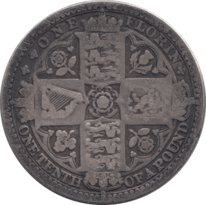 1849 GOTHIC FLORIN ( FINE ) 4 - FLORIN - Cambridgeshire Coins