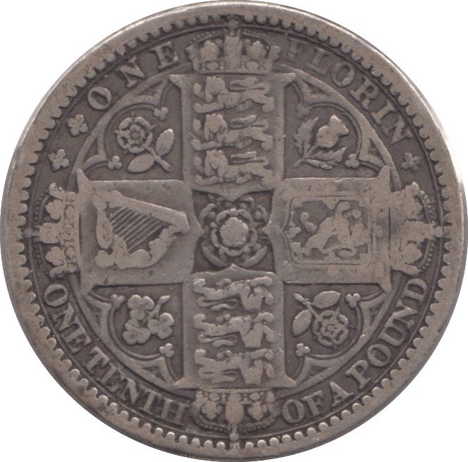 1849 GOTHIC FLORIN ( GF ) - FLORIN - Cambridgeshire Coins