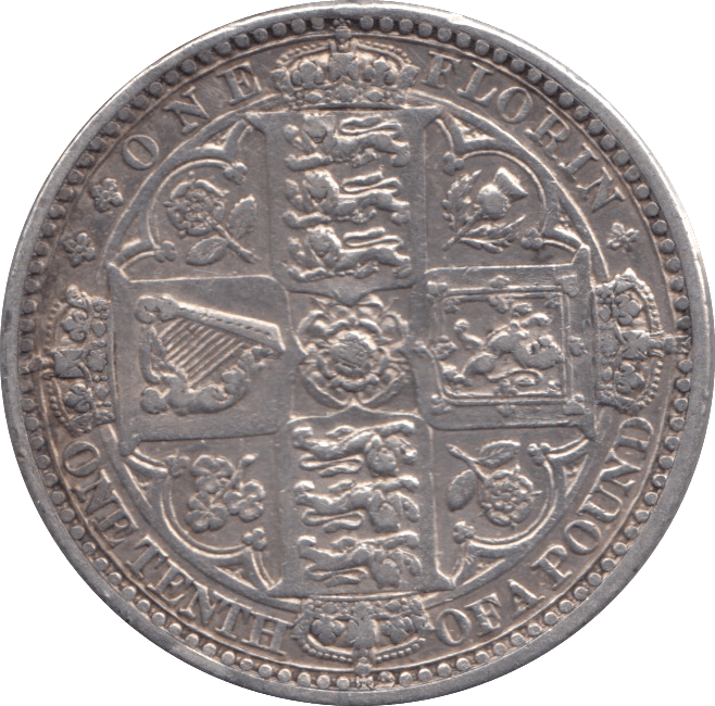 1849 GOTHIC FLORIN ( GVF ) 5 - FLORIN - Cambridgeshire Coins