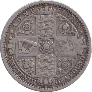 1849 ONE FLORIN ( FINE ) - FLORIN - Cambridgeshire Coins