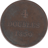 1850 4 DOUBLE SGUERNSEY - WORLD COINS - Cambridgeshire Coins