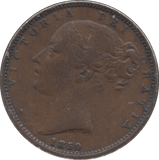 1850 FARTHING ( VF ) - Farthing - Cambridgeshire Coins