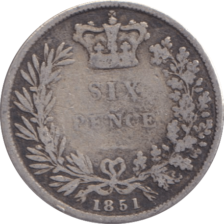 1851 SIXPENCE ( FINE ) - WORLD COINS - Cambridgeshire Coins