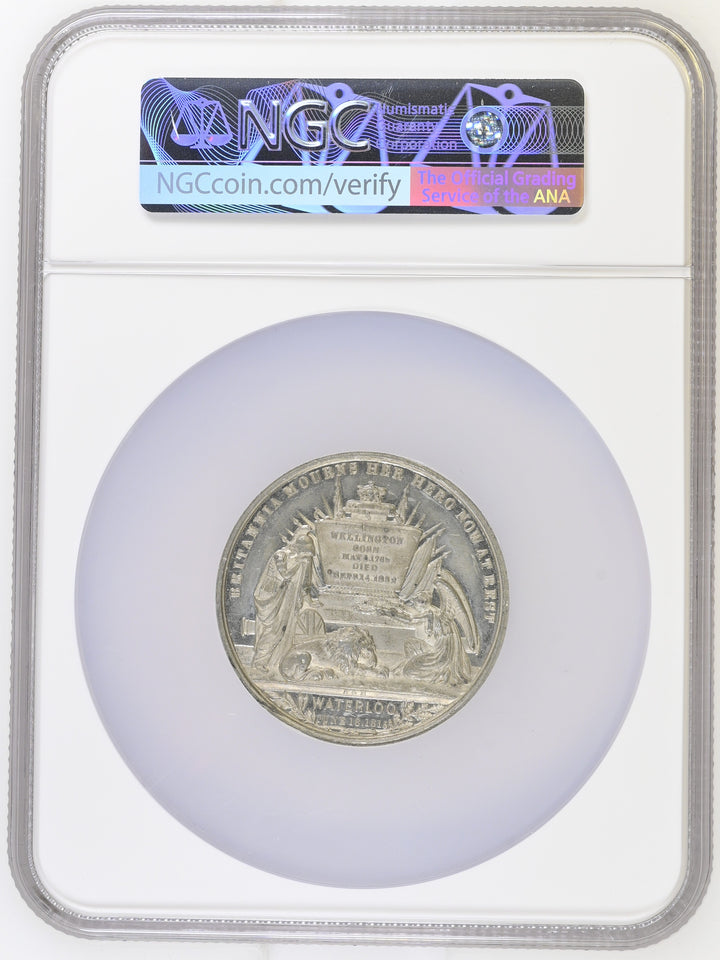 1852 DUKE OF WELLINGTON BRITISH HISTORICAL MEDAL (NGC) MS 62 - NGC CERTIFIED COINS - Cambridgeshire Coins