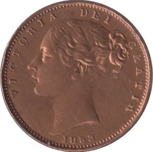 1853 FARTHING ( EF ) - Farthing - Cambridgeshire Coins