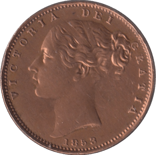 1853 FARTHING ( EF ) - Farthing - Cambridgeshire Coins