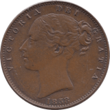 1853 FARTHING ( EF ) - Farthing - Cambridgeshire Coins