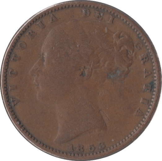 1853 FARTHING ( F ) - Farthing - Cambridgeshire Coins