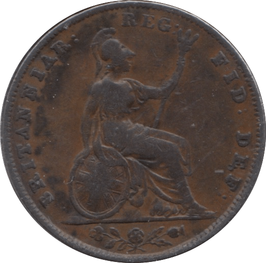 1853 FARTHING ( FINE ) - Farthing - Cambridgeshire Coins