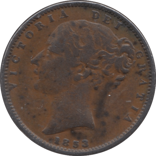 1853 FARTHING ( FINE ) - Farthing - Cambridgeshire Coins