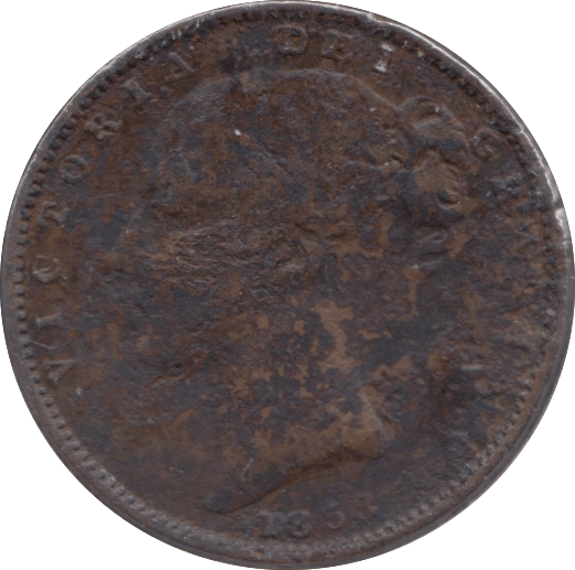 1853 FARTHING ( FINE ) - Farthing - Cambridgeshire Coins