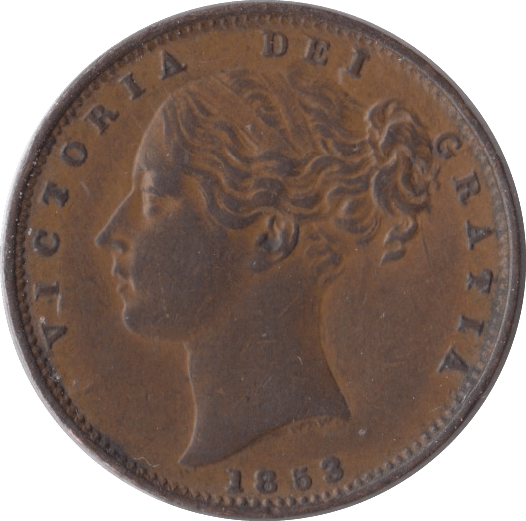 1853 FARTHING ( UNC ) - Farthing - Cambridgeshire Coins