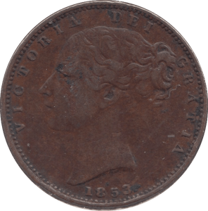 1853 FARTHING ( VF ) - Farthing - Cambridgeshire Coins