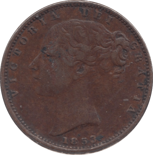 1853 FARTHING ( VF ) - Farthing - Cambridgeshire Coins