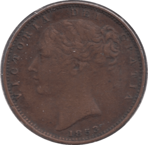 1853 FARTHING ( VF ) - Farthing - Cambridgeshire Coins