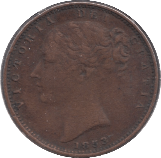 1853 FARTHING ( VF ) - Farthing - Cambridgeshire Coins