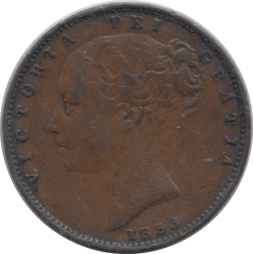 1853 FARTHING ( VF ) - Farthing - Cambridgeshire Coins