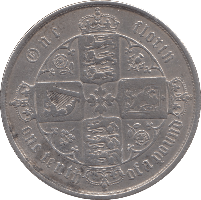 1853 FLORIN ( GF ) - FLORIN - Cambridgeshire Coins