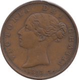 1853 HALFPENNY ( GVF ) - Halfpenny - Cambridgeshire Coins