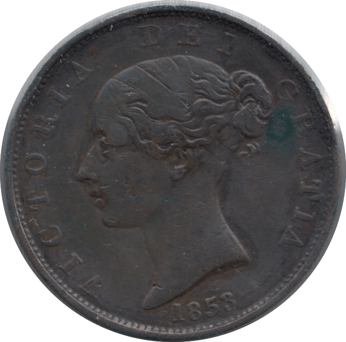 1853 HALFPENNY ( GVF ) - Halfpenny - Cambridgeshire Coins